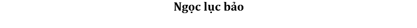 Ngọc lục bảo